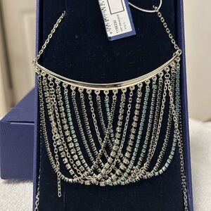 Rare Swarovski Silver, Black & Blue Necklace - Limited Edition